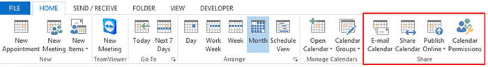 share outlook calendar