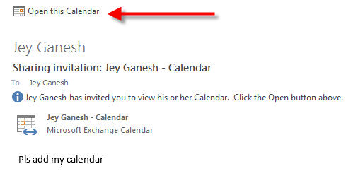 share outlook calendar